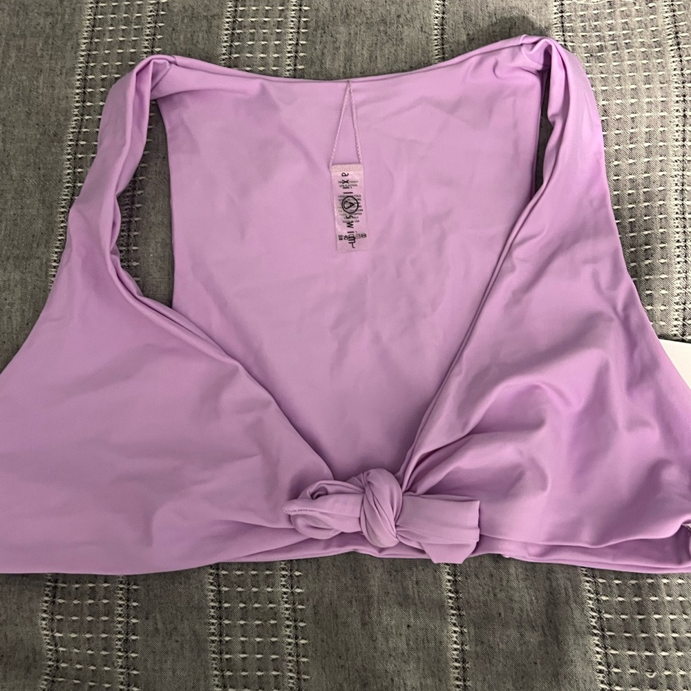 Lilac Knot Front Bikini Top
